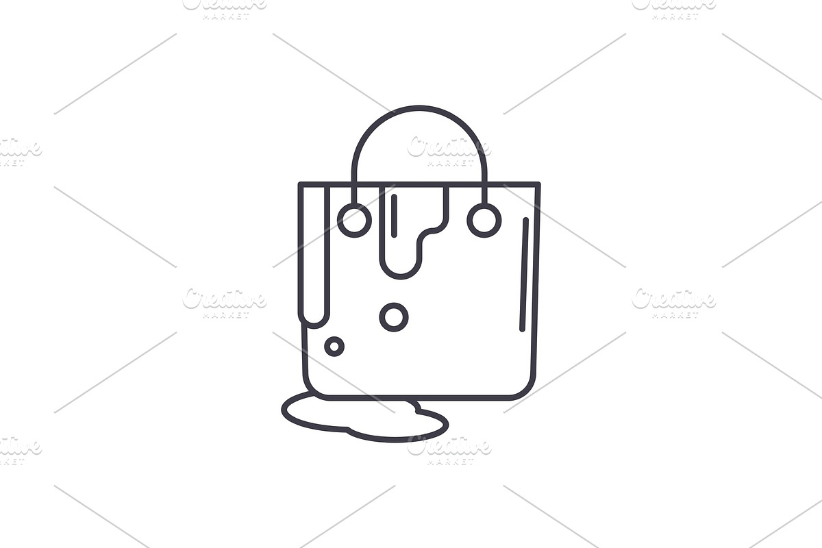 Tin of paint line icon concept. Tin in Objects - product preview 8