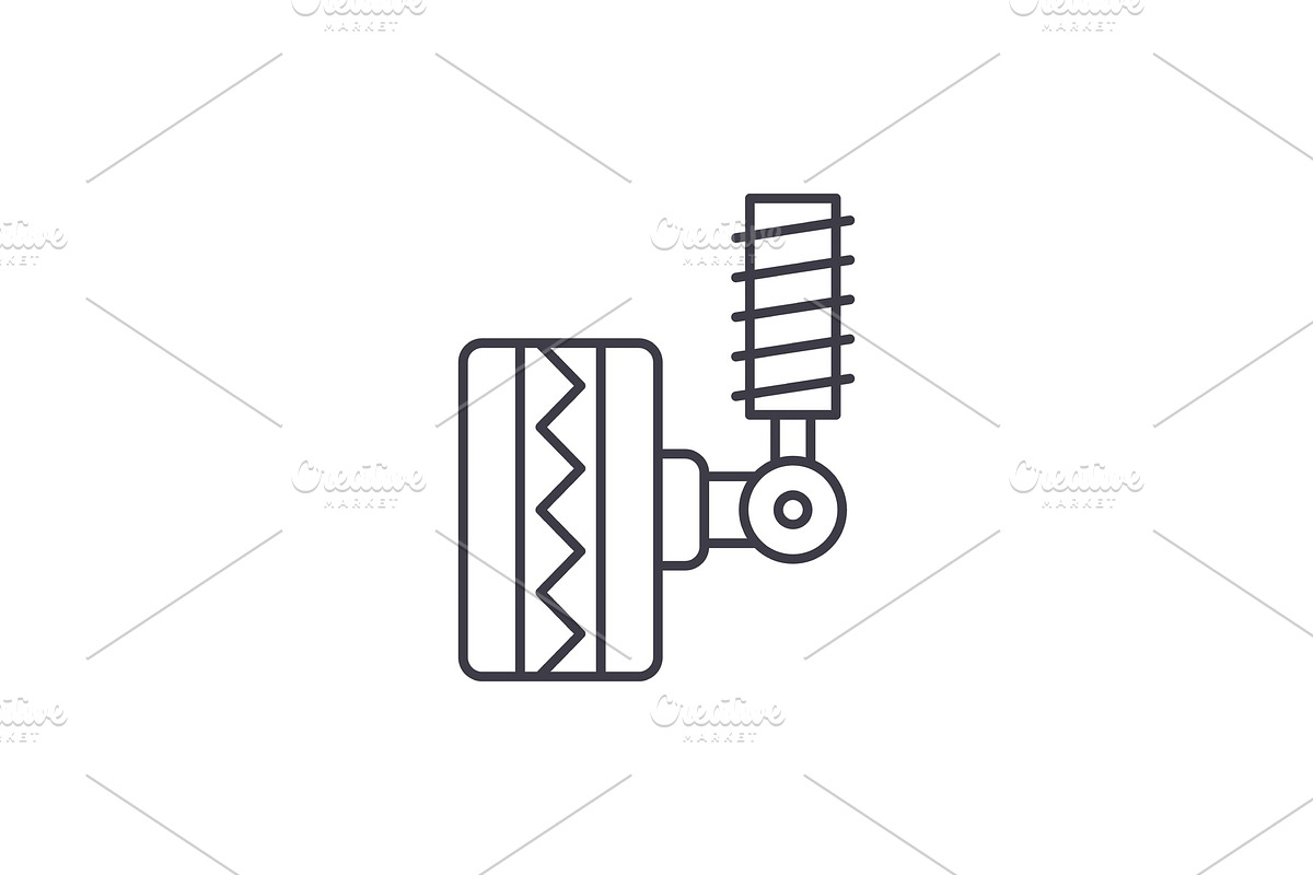Tire fitting line icon concept. Tire in Illustrations - product preview 8