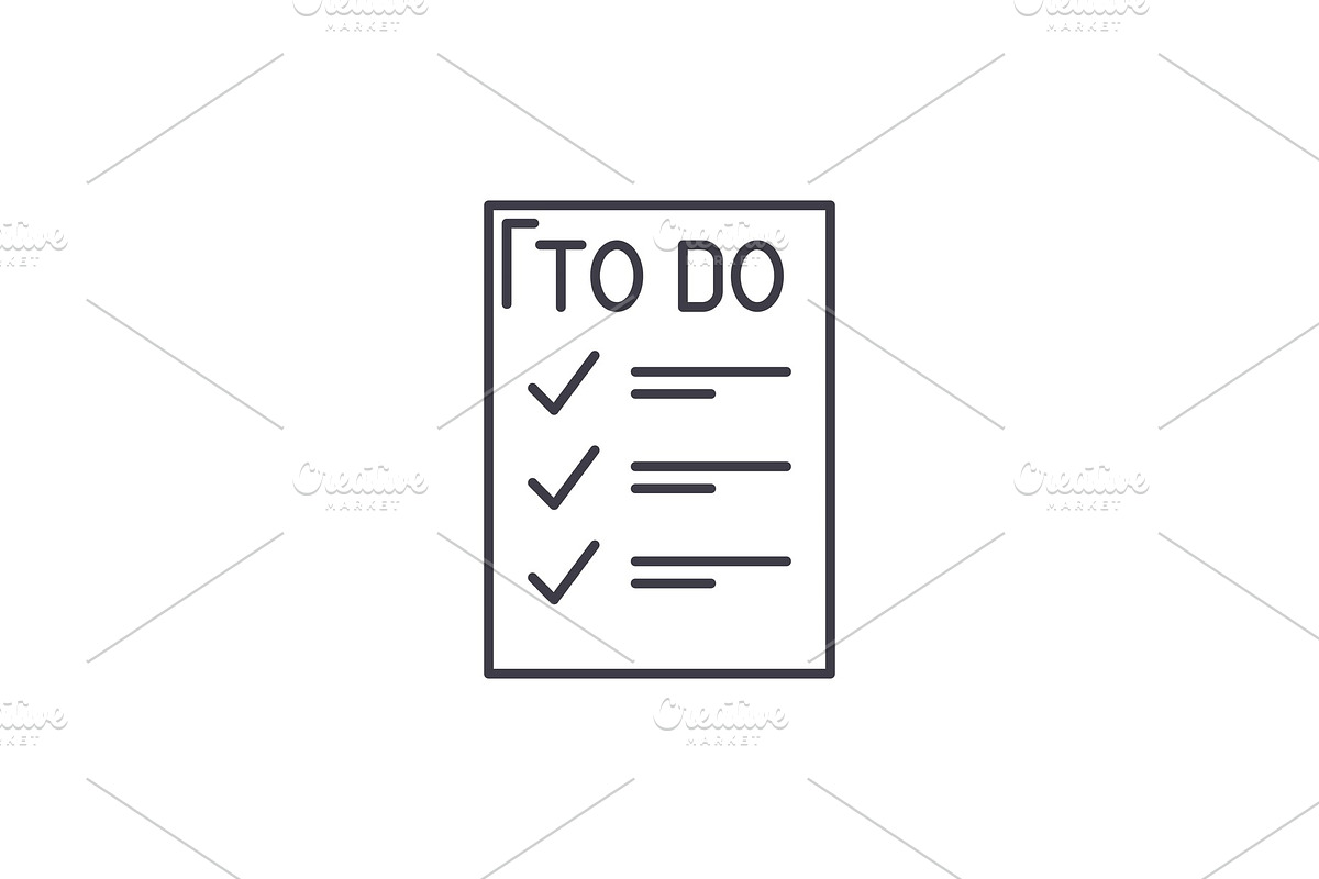 To do list line icon concept. To do in Illustrations - product preview 8