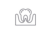 Tooth line icon concept. Tooth