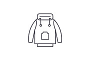 Winter jacket line icon concept