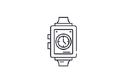 Wrist watch line icon concept. Wrist