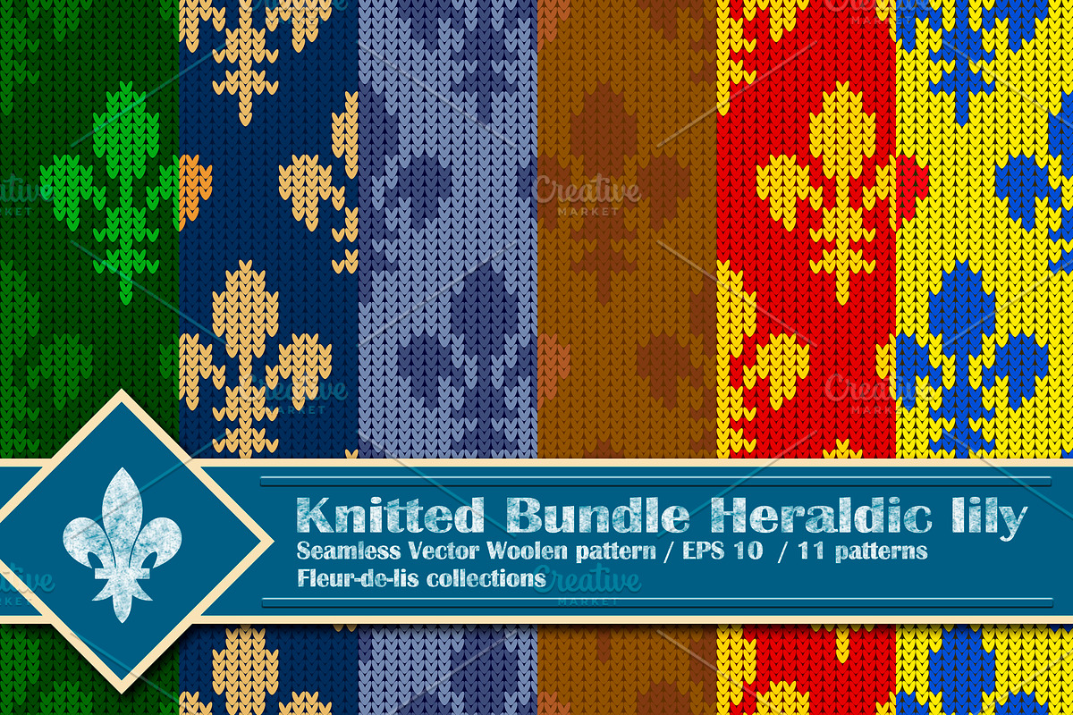 Knitted Bundle Heraldic Lily in Patterns - product preview 8