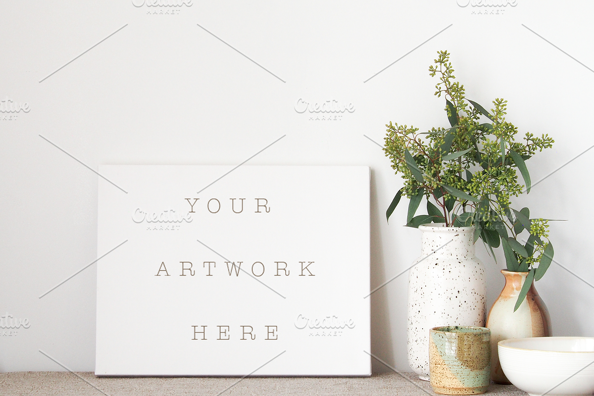 8x10 Canvas Rustic Winter Mockup H in Print Mockups - product preview 8