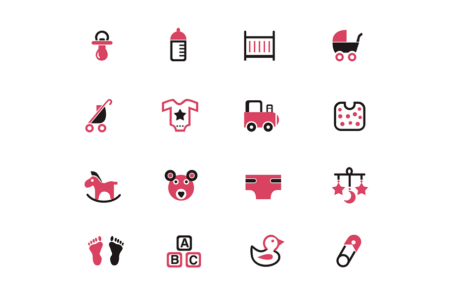 16 Baby Product Icons