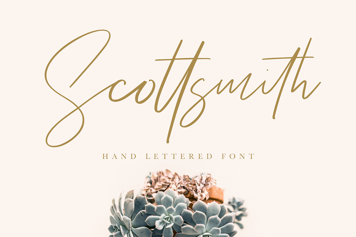 Scottsmith - Ligatures Font in Script Fonts - product preview 8