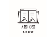 Ab test line icon concept. Ab test