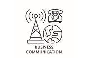 Business communication line icon
