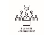 Business headhunting line icon