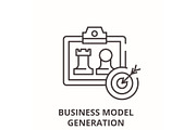 Business model generation line icon