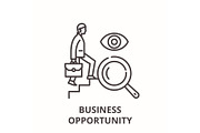 Business opportunity line icon