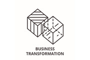 Business transformation line icon