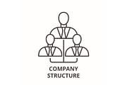 Company structure line icon concept
