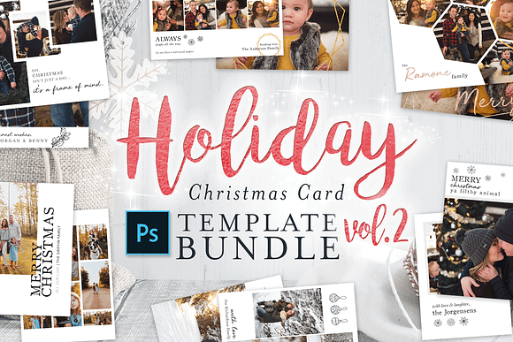 Holiday Christmas Card Big Bundle in Card Templates - product preview 12