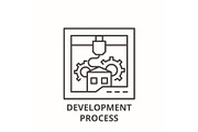Development process line icon