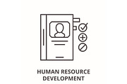 Human resource development line icon