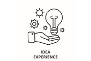 Idea experience line icon concept
