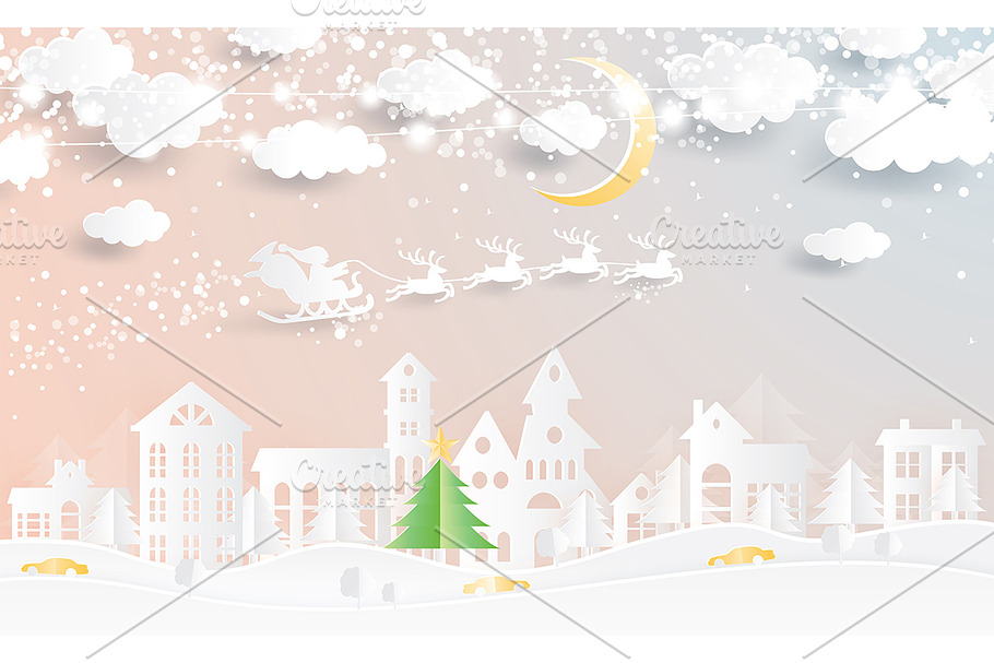 Christmas Village and Santa Claus  in Illustrations - product preview 8