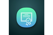 Certificate app icon