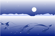 Vector illustration: Winter scene