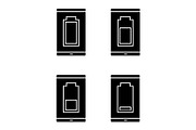 Smartphone battery charging icons