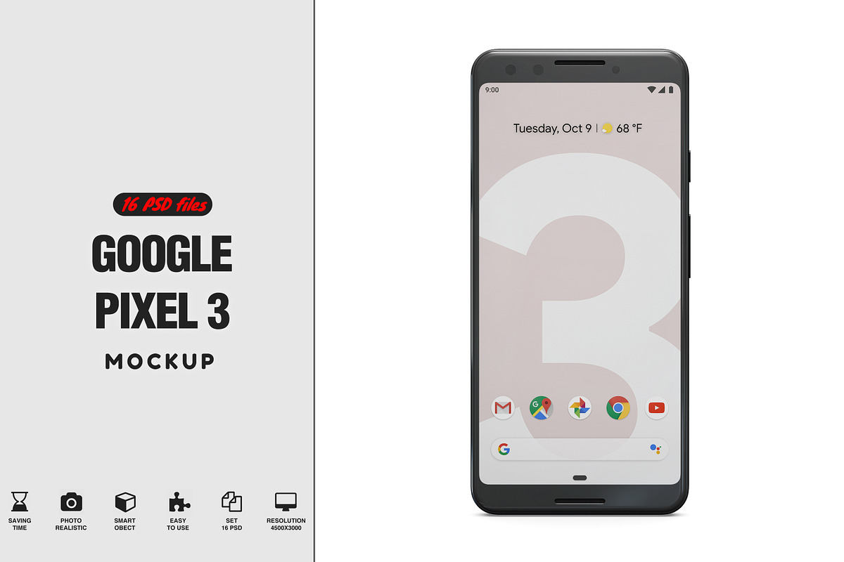 Google Pixel 3 App Mockup in Mobile & Web Mockups - product preview 8