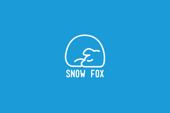Snow Fox Logo Template in Logo Templates - product preview 1
