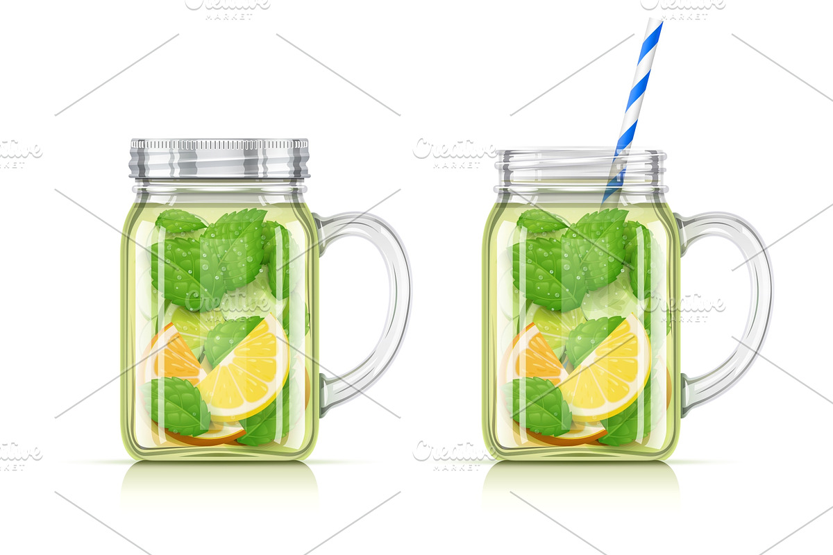 Refreshing lemon, orange, peppermint in Illustrations - product preview 8