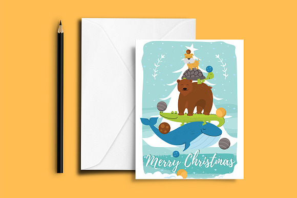 Christmas Card in Card Templates - product preview 2