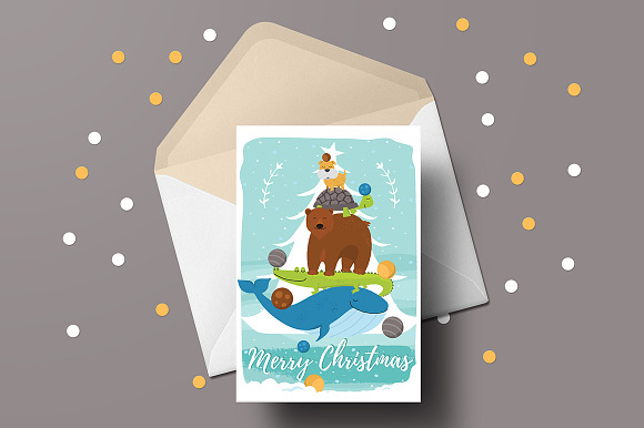 Christmas Card in Card Templates - product preview 3