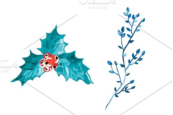Christmas and New Year Wreath in Illustrations - product preview 2