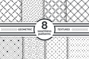 Set of geometrical seamless patterns