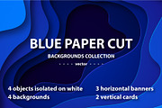 Blue paper cut
