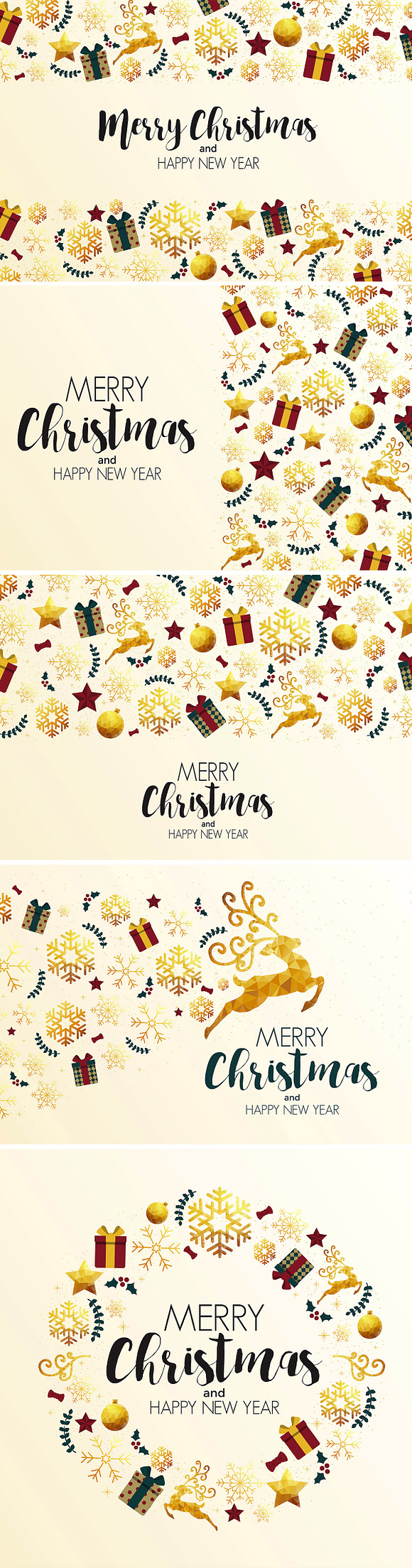 Christmas colorful greeting cards in Illustrations - product preview 11