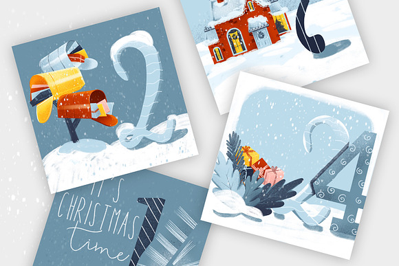 Advent Calendar Printable Set in Illustrations - product preview 2