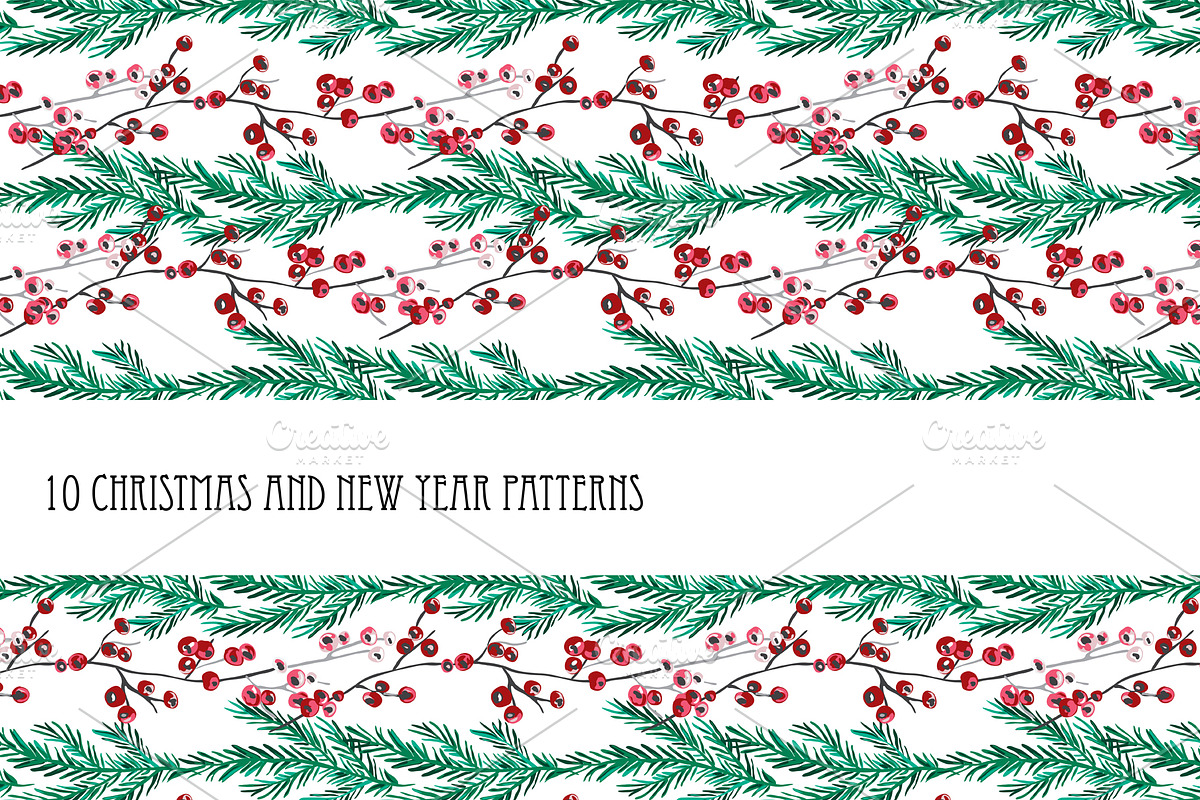 10 Christmas and New Year Patterns in Patterns - product preview 8