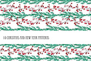 10 Christmas and New Year Patterns