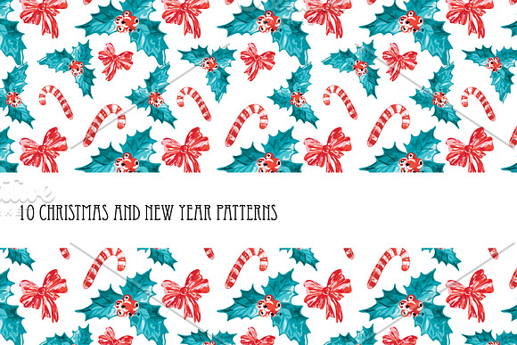 10 Christmas and New Year Patterns in Patterns - product preview 4