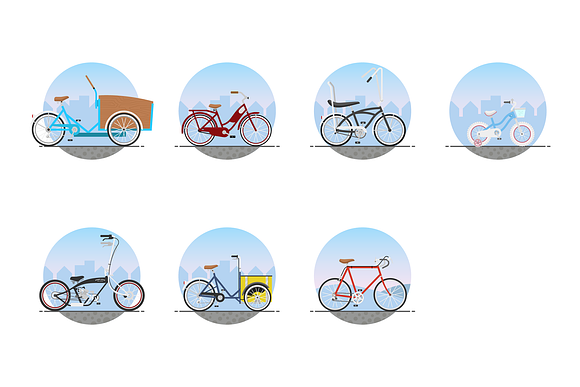 15 Flat Bike Icons in Beach Icons - product preview 2