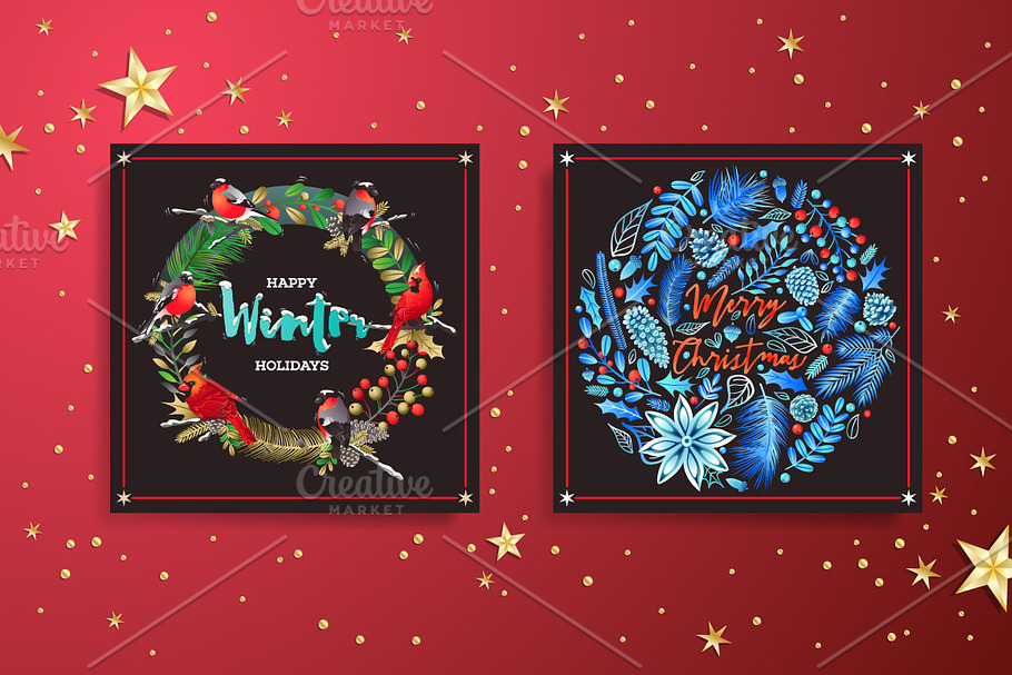 Christmas Greeting Cards in Illustrations - product preview 8