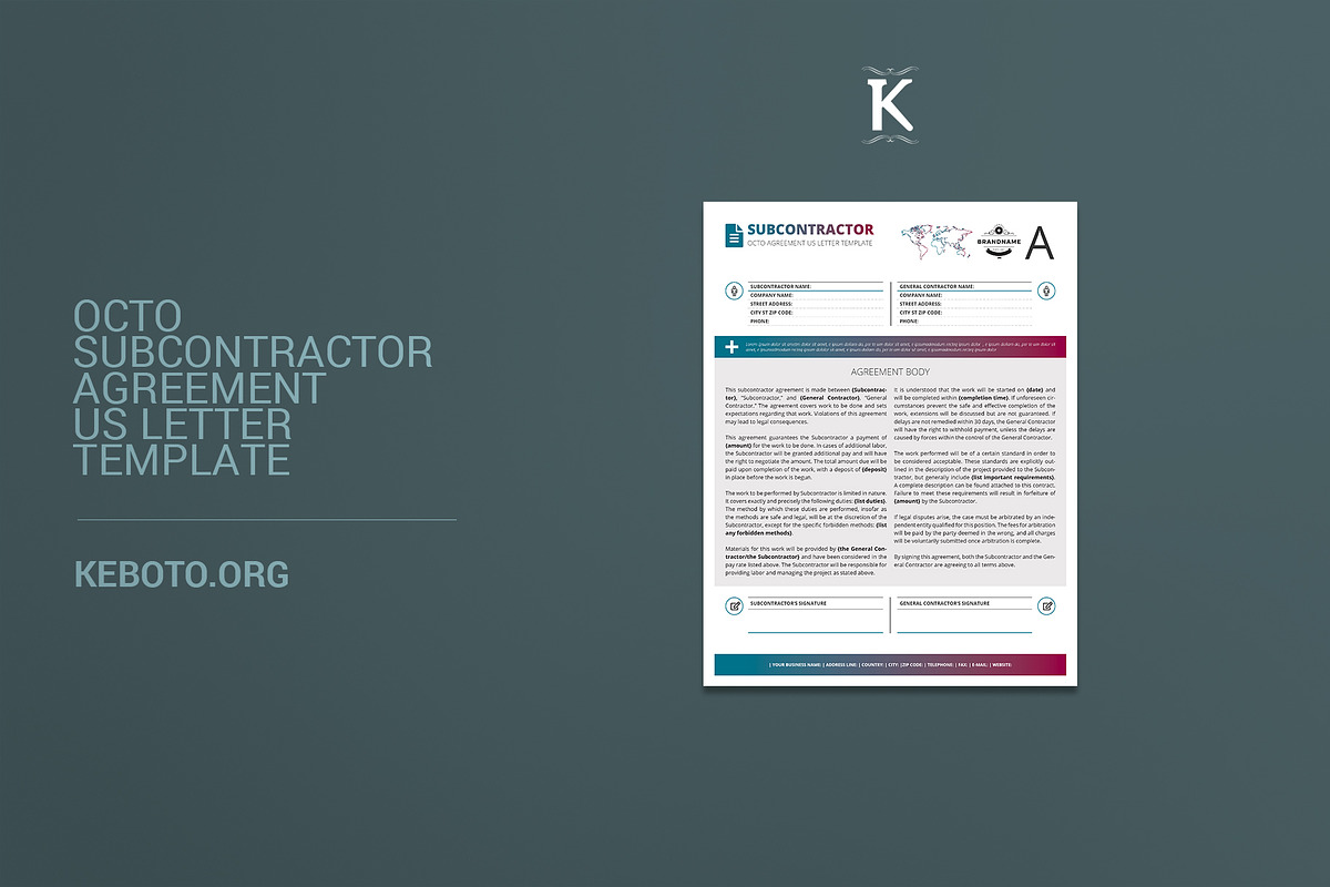 Octo Subcontractor Agreement USL in Templates - product preview 8