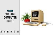 Vintage Computer Mockup