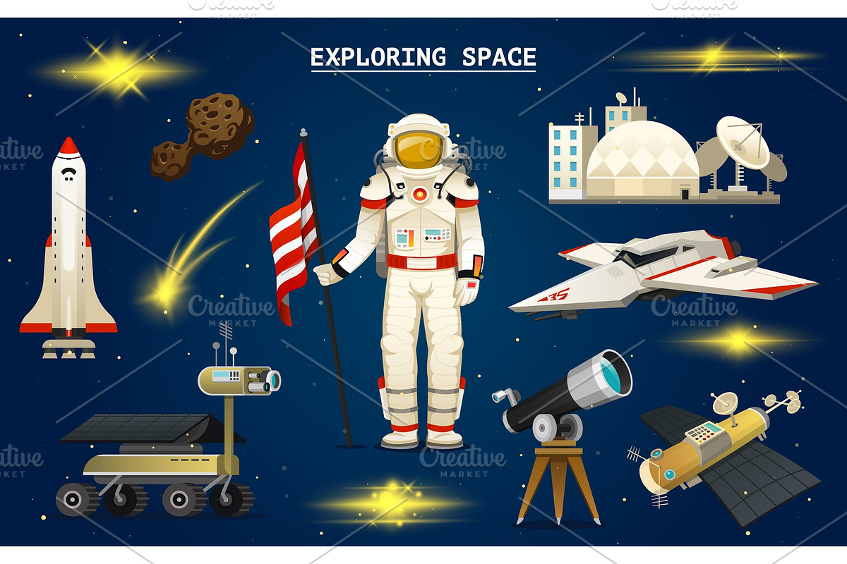 Astronaut in space. Spaceman in Objects - product preview 8
