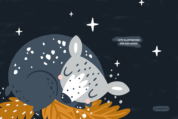 Good night Sleeping Forest Animals in Illustrations - product preview 2