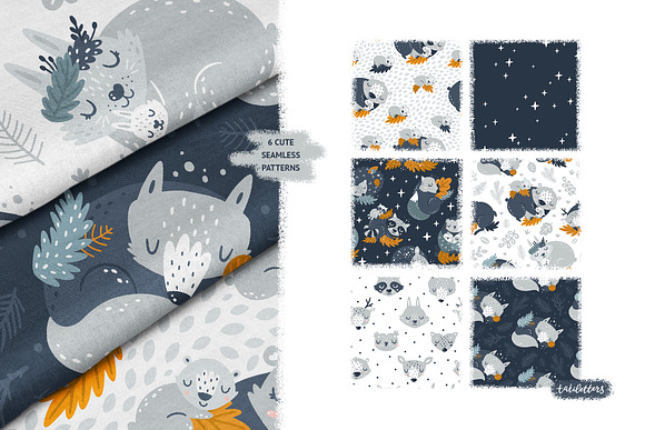 Good night Sleeping Forest Animals in Illustrations - product preview 5