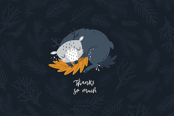 Good night Sleeping Forest Animals in Illustrations - product preview 7