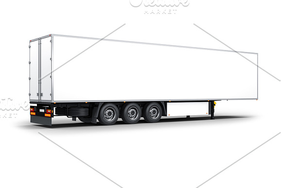 Semi Trailer Truck PSD Mockup in Mockup Templates - product preview 2