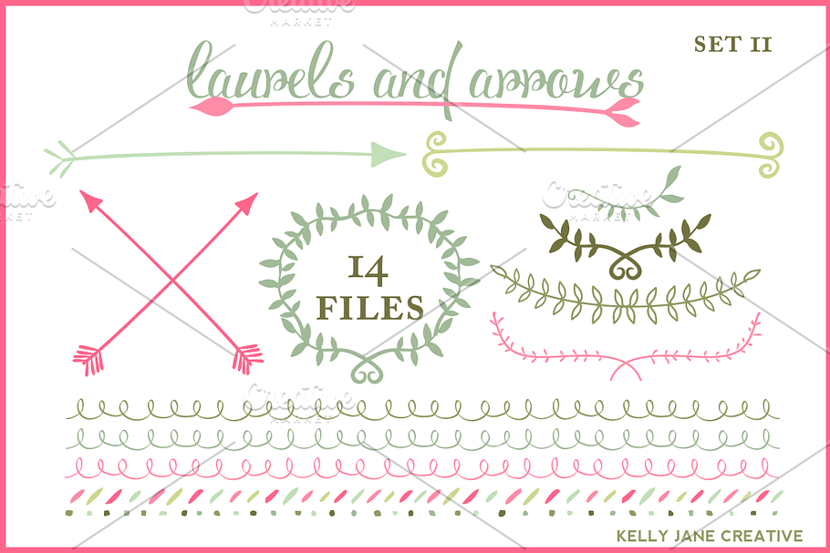 Wreaths Arrows & Laurels Vector