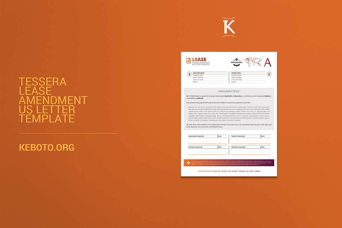 Tessera Lease Amendment US Letter in Templates - product preview 8