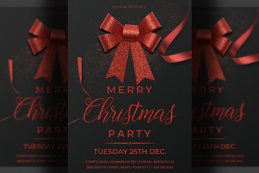 Elegant Christmas Flyer Invitation in Flyer Templates - product preview 8